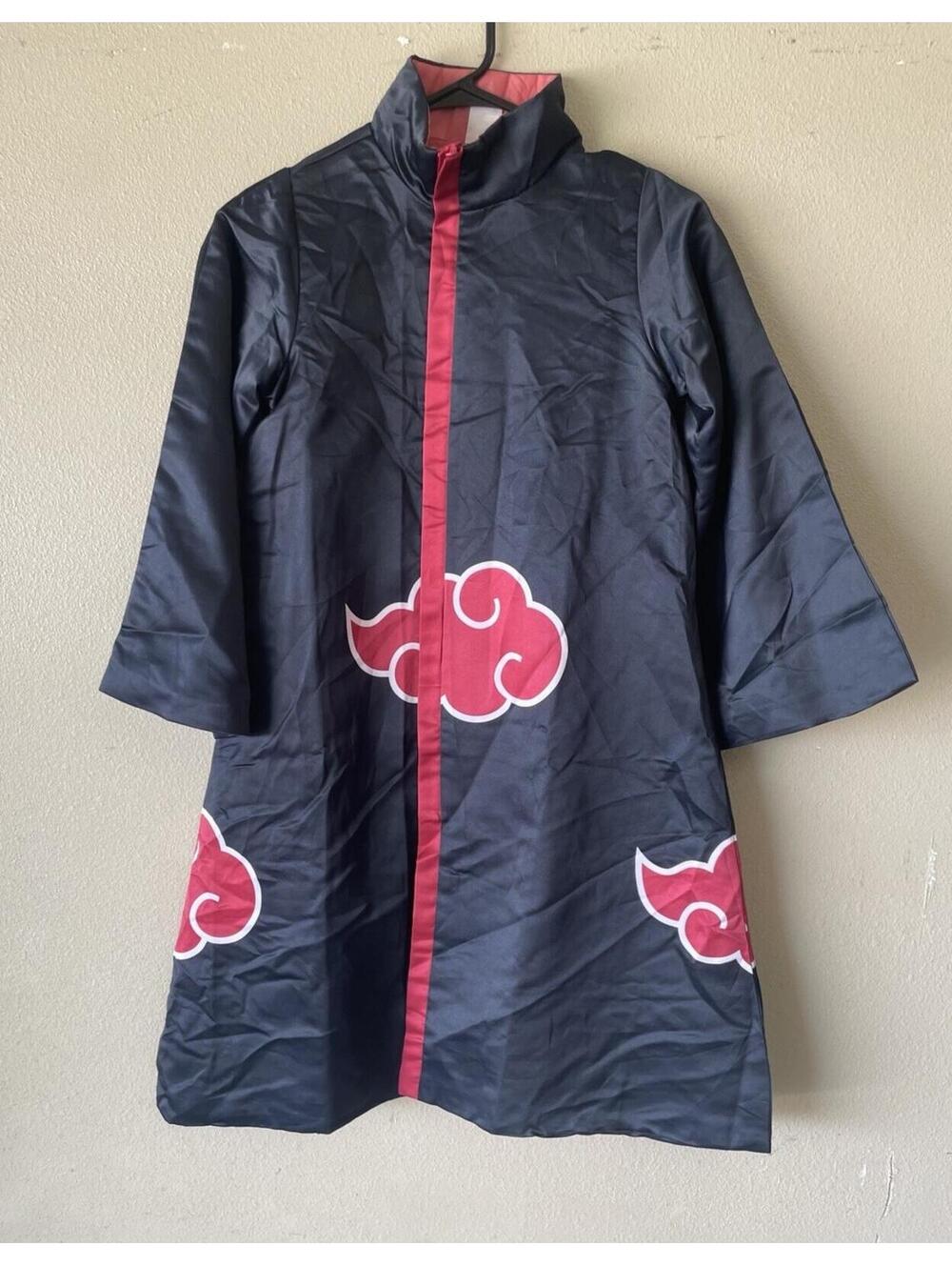naruto shippuden Small Medium Cosplay  Red Black Jacket Anime Unisex